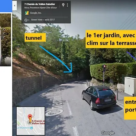Petit Studio, Terrasse, Jardinet, Climatisation, Wifi 尼斯